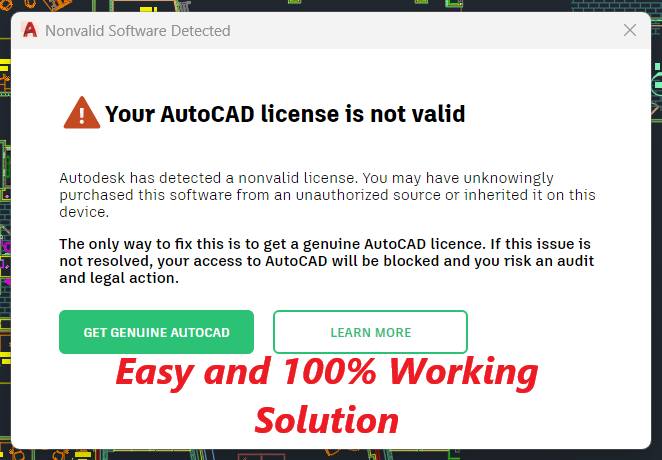Fix AutoCAD Non-Valid Software License error - troubleshooting and solutions